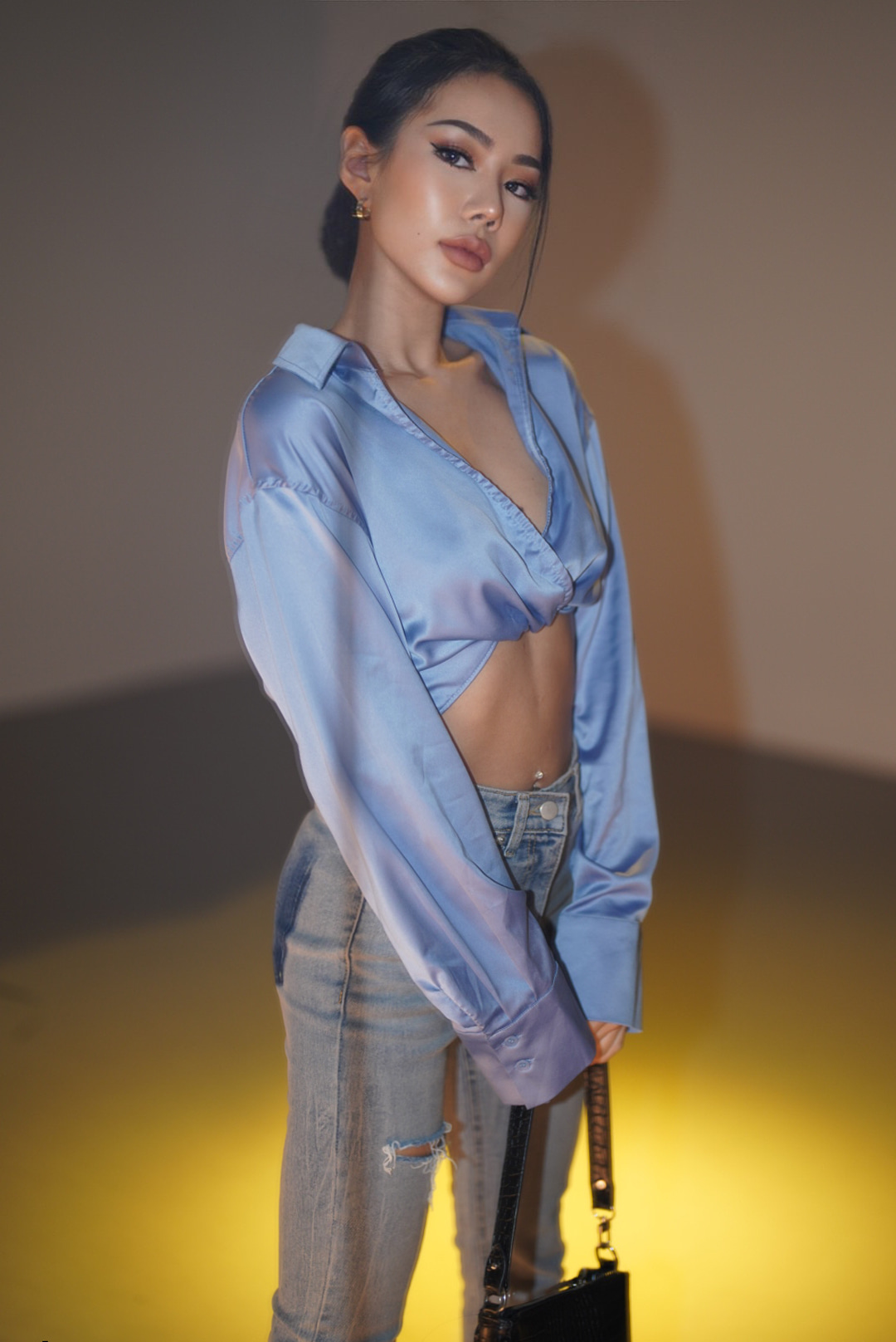 &quot;Silky Chic&quot; Satin Blouse (2 Colors) - 카일라